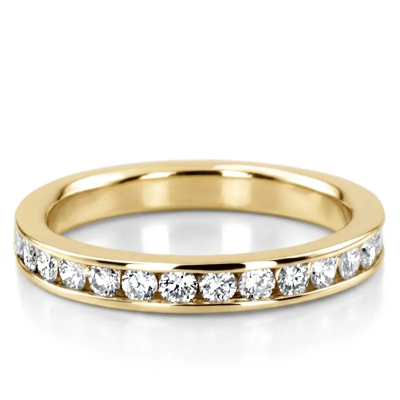 18K white gold Channel Set Diamond Anniversary Band (0.75ct. tw.) - alternate view 2