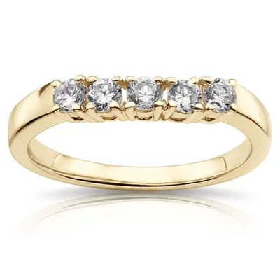 Slightly curved 5 stone matching band (0.45 ct. tw.) alternate view