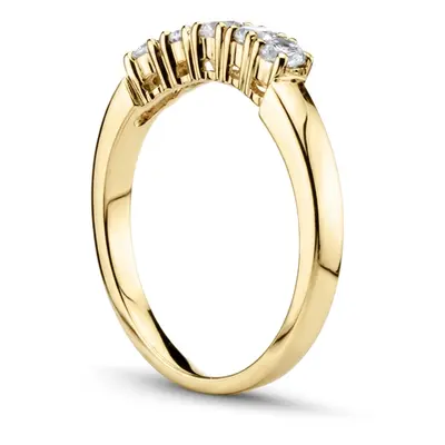 14K white gold Slightly curved 5 stone matching band (0.45 ct. tw.) - alternate view 3 thumbnail