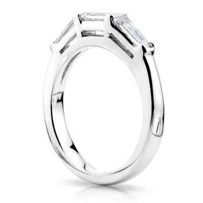 14K white gold Baguette Cut Diamond Matching Band (0.48ct. tw.) - alternate view 3 thumbnail