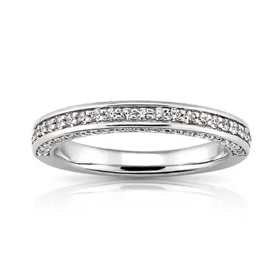 3mm. Precision Set Round Diamond Wedding Band (1/2 ct. tw.)
