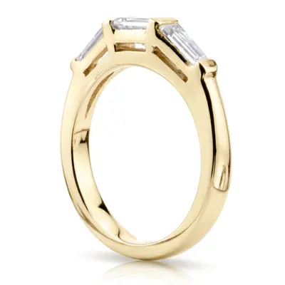 14K white gold Baguette Cut Diamond Matching Band (0.48ct. tw.) - alternate view 4 thumbnail