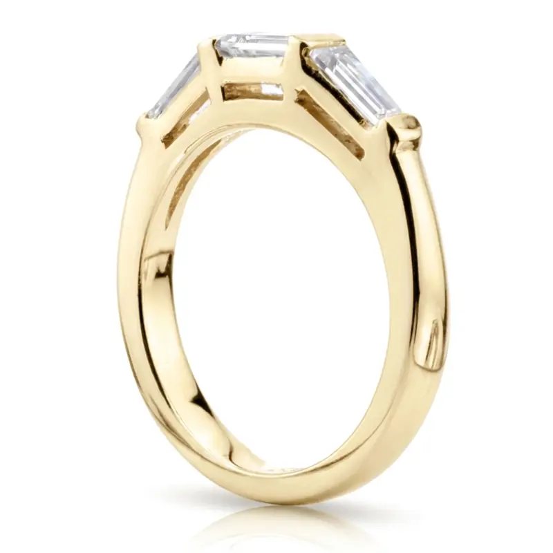 14K white gold Baguette Cut Diamond Matching Band (0.48ct. tw.) - alternate view 4