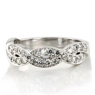 Infinity Twist Diamond Anniversary Band (1/2 ct. tw.)