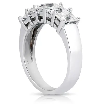 Emerald Cut Prong Set Diamond Wedding Band (1.25 ct. tw.)