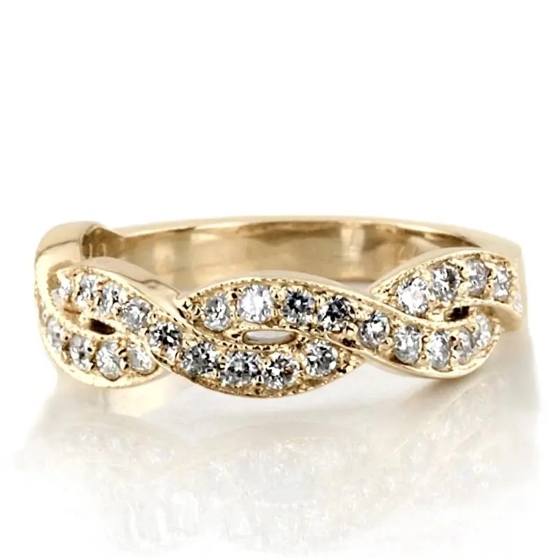 18K white gold Infinity Twist Diamond Anniversary Band (1/2 ct. tw.) - alternate view 2