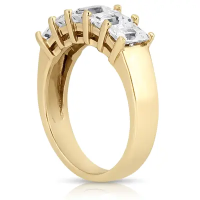 Emerald Cut Prong Set Diamond Wedding Band (1.25 ct. tw.) alternate view