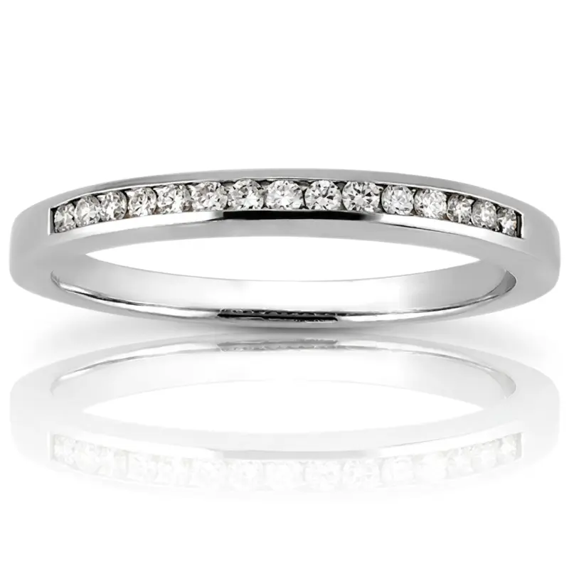 18K white gold 0.15 ct. Diamond Bridal Ring 2 - alternate view 2