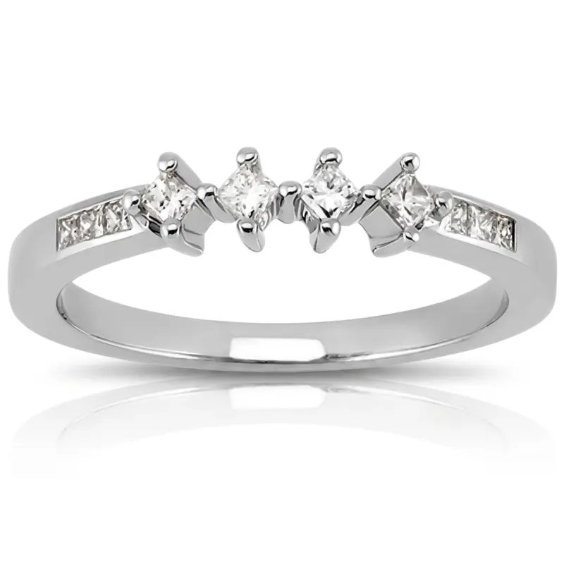 18K white gold 0.20 ct. tw. Diamond Bridal Ring 2 - main view