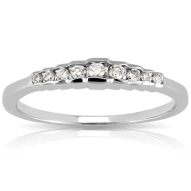 18K white gold 0.13 ct. Diamond Bridal Ring 1 - main view
