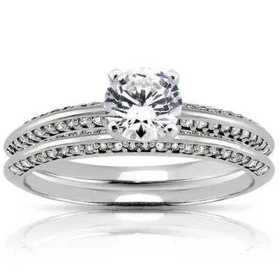 14K white gold 0.27 ct. Diamond Bridal Ring 1 - alternate view 4 thumbnail