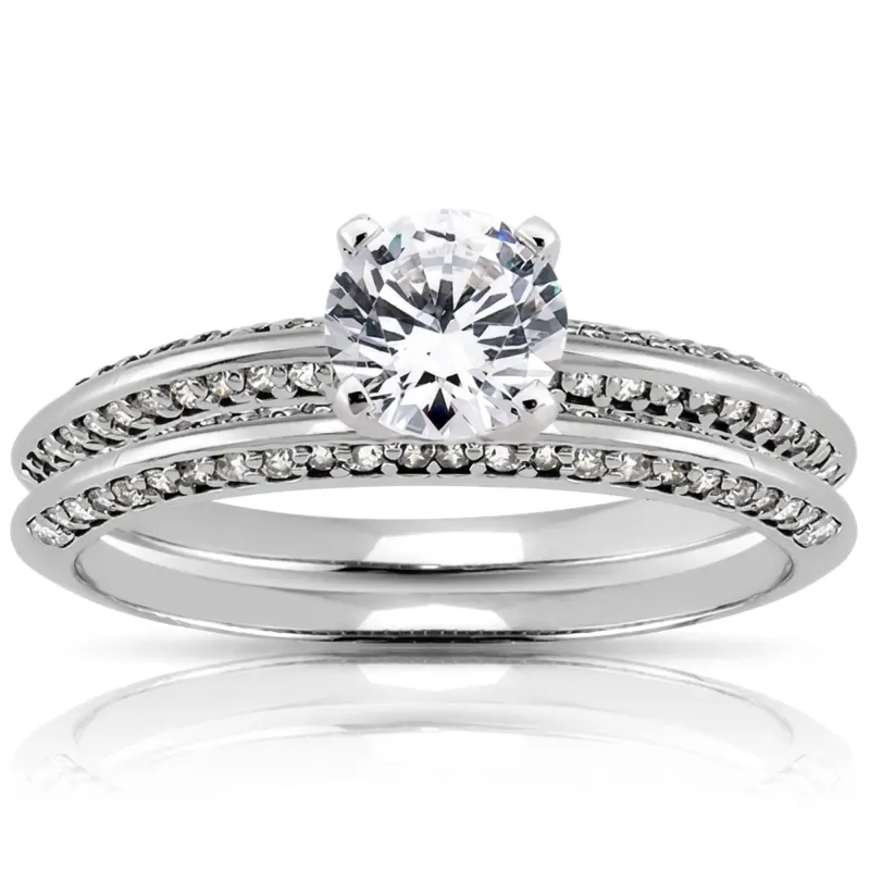 14K white gold 0.27 ct. Diamond Bridal Ring 1 - alternate view 4