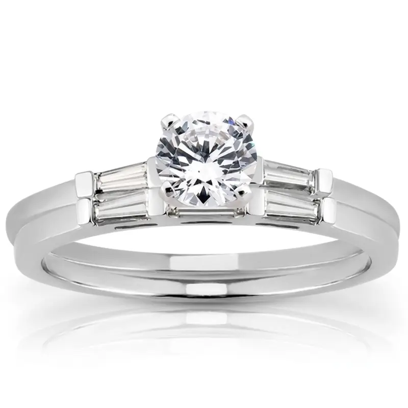18K white gold 0.18 ct. Diamond Bridal Ring 3 - alternate view 6