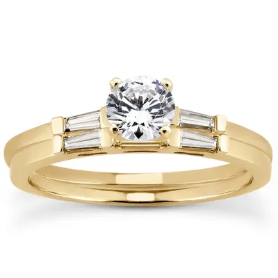 18K white gold 0.18 ct. Diamond Bridal Ring 3 - alternate view 5 thumbnail