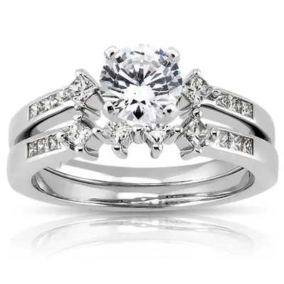 18K white gold 0.20 ct. tw. Diamond Bridal Ring 2 - alternate view 6 thumbnail