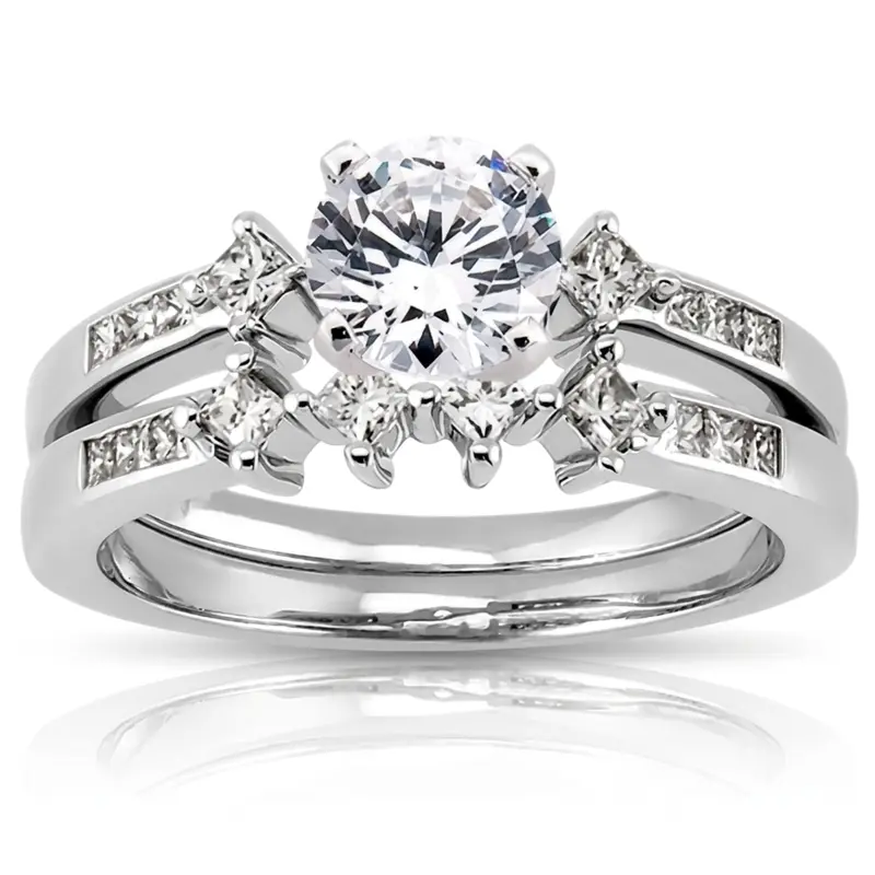 18K white gold 0.20 ct. tw. Diamond Bridal Ring 2 - alternate view 6