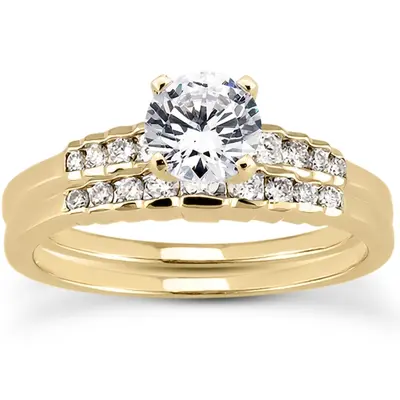 18K white gold 0.13 ct. Diamond Bridal Ring 1 - alternate view 4 thumbnail