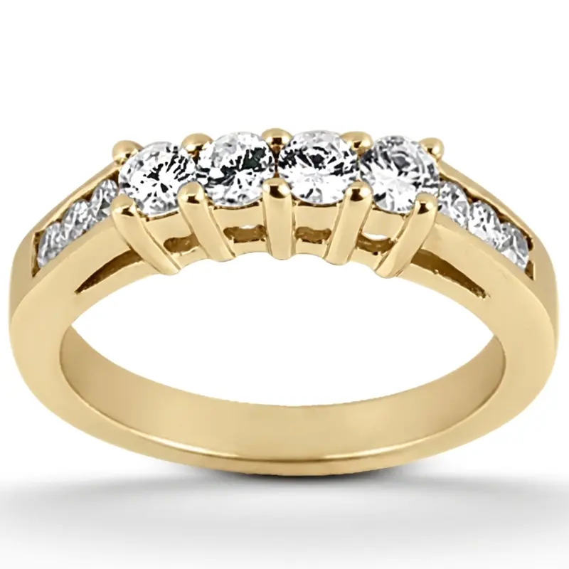 14K white gold 0.58 ct. Round Cut Prong Set Diamond Wedding Ring - alternate view 3