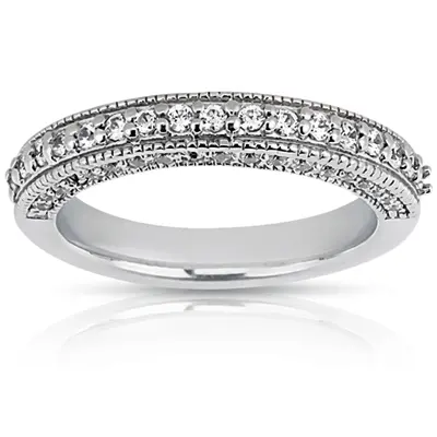 0.54 ct. tw. Round Cut Bead Set Diamond Bridal Ring