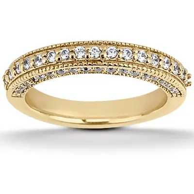 0.54 ct. tw. Round Cut Bead Set Diamond Bridal Ring alternate view