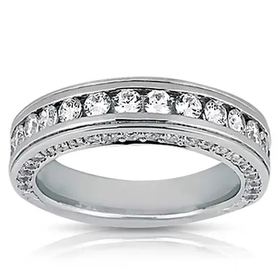 Channel-Set Round Diamond Wedding Band (2/3 ct. tw.)