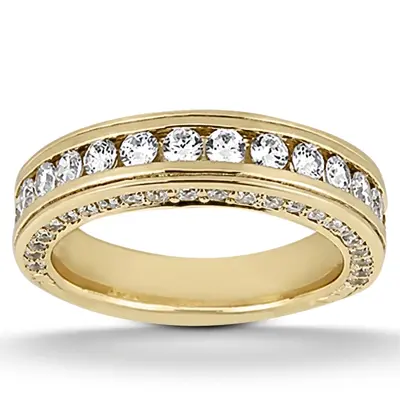Channel-Set Round Diamond Wedding Band (2/3 ct. tw.) alternate view