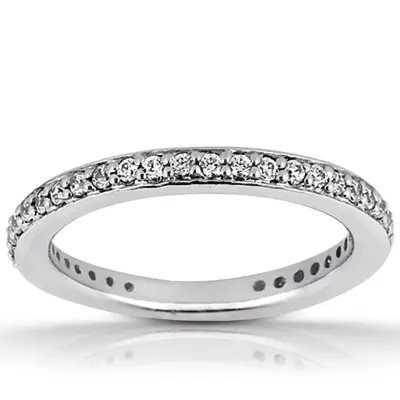 0.37 ct. Round Cut Bead Set Diamond Bridal Ring 1