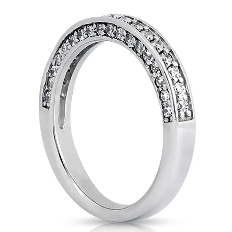 14K white gold Round Cut Prong Set Diamond Bridal Ring (0.62 ct. tw.) - alternate view 3