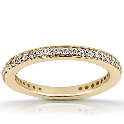 0.37 ct. Round Cut Bead Set Diamond Bridal Ring 1 alternate view