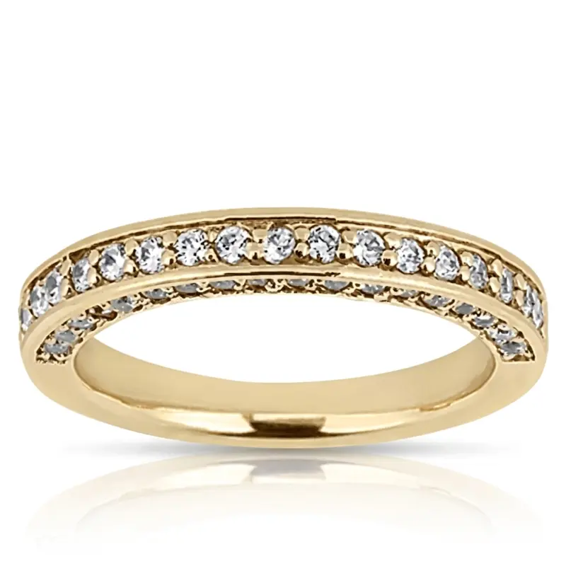 14K white gold Round Cut Prong Set Diamond Bridal Ring (0.62 ct. tw.) - alternate view 2