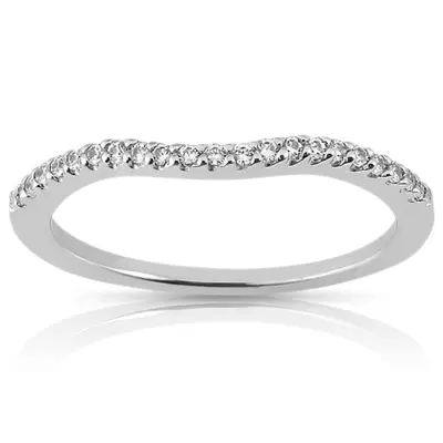 0.13 ct. Round Cut Prong Set Diamond Wedding Ring - view 1 of 3