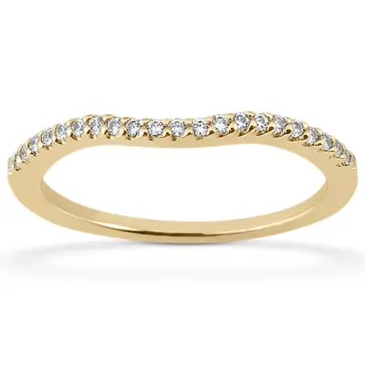 0.13 ct. Round Cut Prong Set Diamond Wedding Ring - view 2 of 3