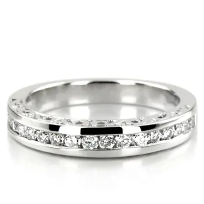 0.34 ct. Channel Set Antique Diamond Wedding Band - view 2 of 7