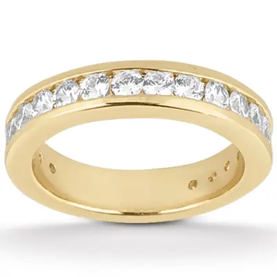 0.66 ct. Round Cut Channel Set Diamond Wedding Ring alternate view