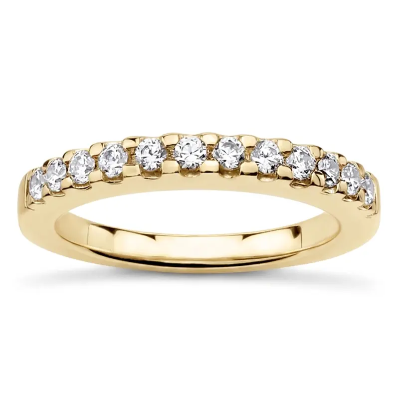 18K white gold Shared Prong Set Diamond Wedding Band (0.42ct. tw) - alternate view 5