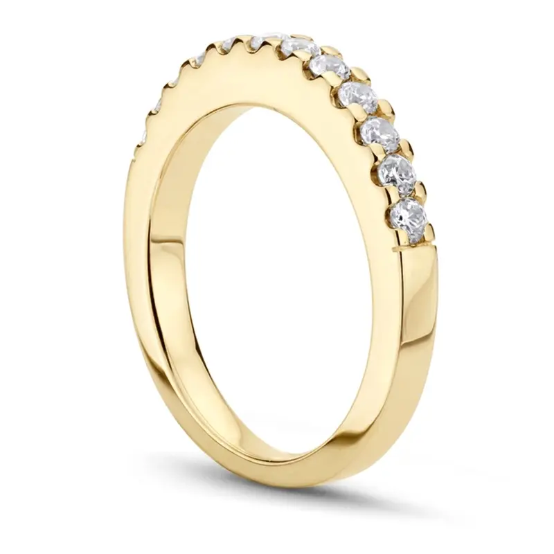 18K white gold Shared Prong Set Diamond Wedding Band (0.42ct. tw) - alternate view 3