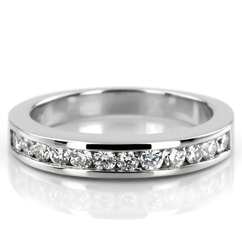 18K white gold Timeless Channel Set Diamond Wedding Ring (3/8 ct. tw.) - alternate view 6