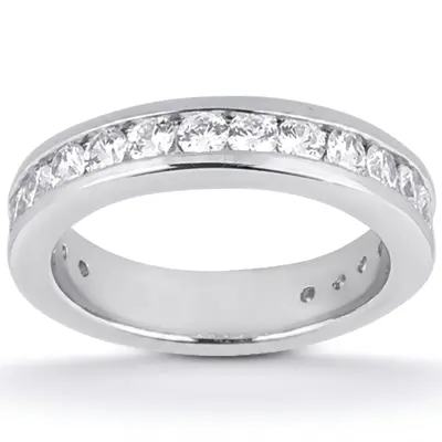 0.66 ct. Round Cut Channel Set Diamond Wedding Ring