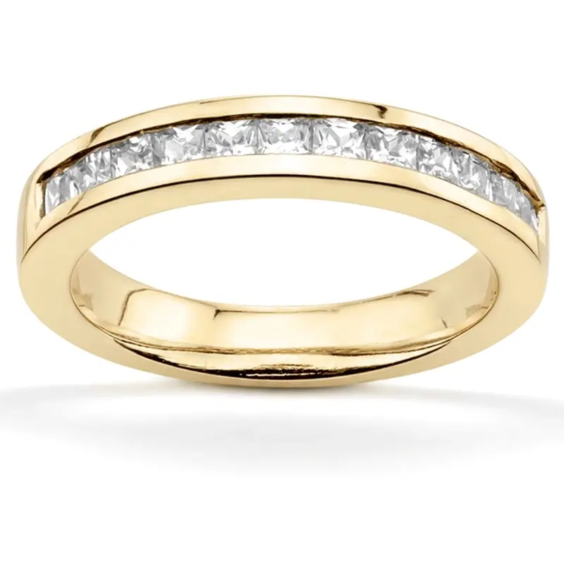 14K white gold 0.60 ct. Princesss Cut Channel Set Diamond Wedding Band - alternate view 4