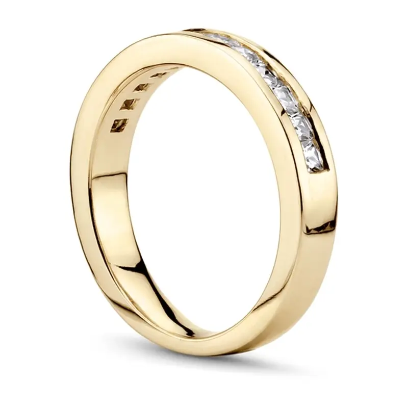 14K white gold 0.60 ct. Princesss Cut Channel Set Diamond Wedding Band - alternate view 2