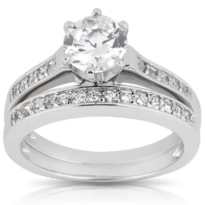 0.33 ct. Round Cut Bead Set Diamond Wedding Ring - view 2 of 3