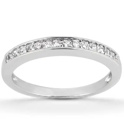 0.33 ct. Round Cut Bead Set Diamond Wedding Ring - view 1 of 3