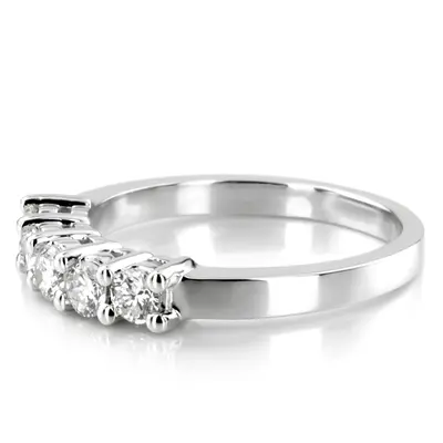Five Stone Round Cut Prong Set  Diamond Anniversary Ring (0.50 ct. tw.) alternate view
