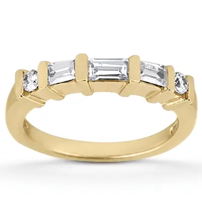 0.54 ct. Multi-Shape Bar Set Diamond Bridal Ring alternate view
