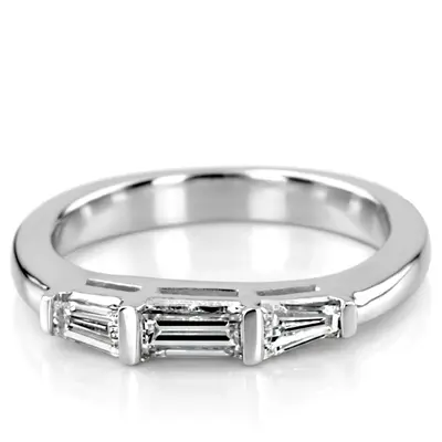 Baguette Cut Bar Set Diamond Bridal Ring (0.36 ct. tw.)
