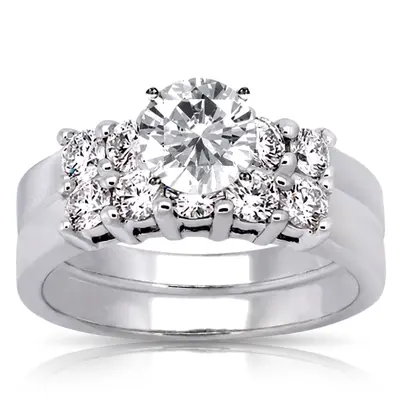 14K white gold Five Stone Round Cut Prong Set Diamond Anniversary Ring (0.50 ct. tw.) - alternate view 5 thumbnail