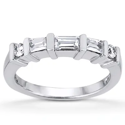 0.54 ct. Multi-Shape Bar Set Diamond Bridal Ring