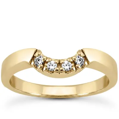 14K white gold 0.06 ct. Diamond Bridal Ring - alternate view 4 thumbnail