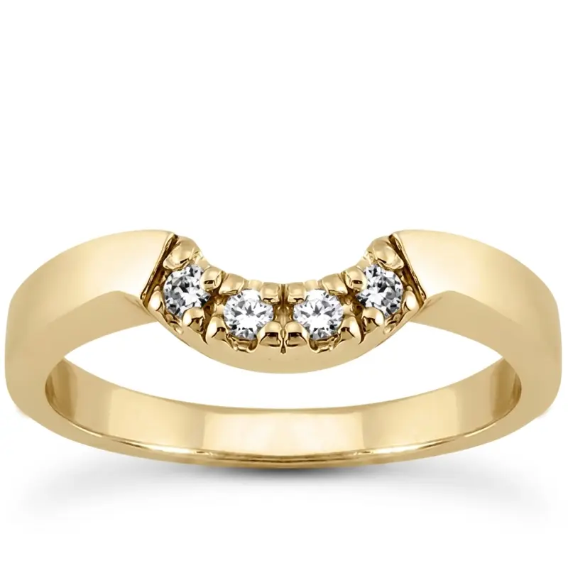 14K white gold 0.06 ct. Diamond Bridal Ring - alternate view 4