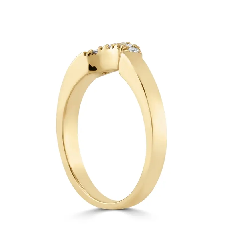 14K white gold 0.06 ct. Diamond Bridal Ring - alternate view 3